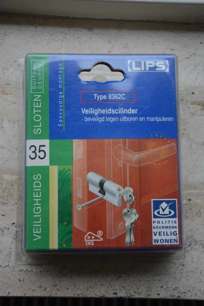 Lips veiligheidscilinder 8362C 2sterren, Ophalen, Zo goed als nieuw, Slot