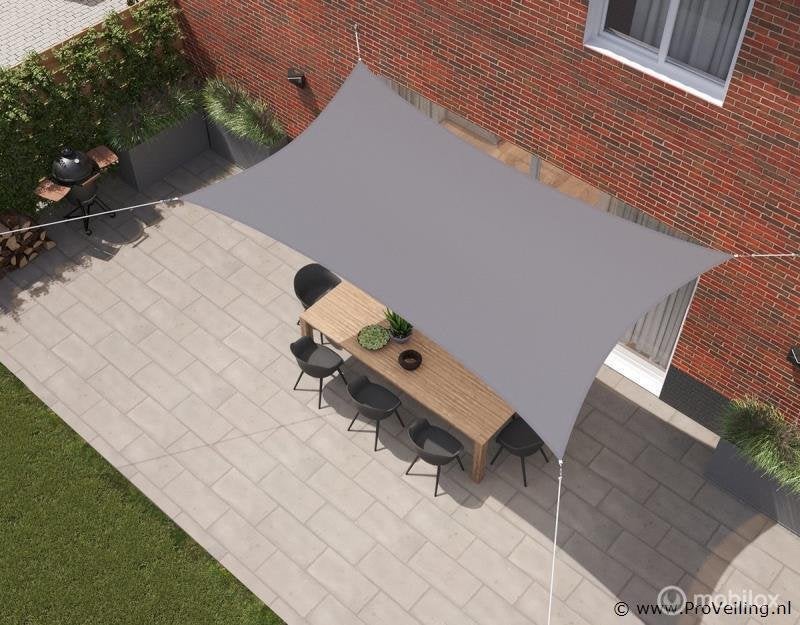 Online Veiling: Schaduwdoek - kleur grijs, Tuin en Terras, Nieuw