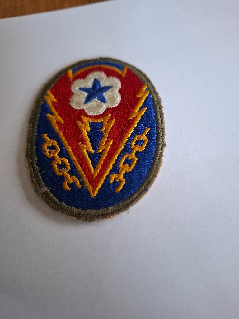 schouderpatch/embleem/US Armee/ETO, Verzamelen, Ophalen of Verzenden, Overige soorten, Amerika, Embleem of Badge