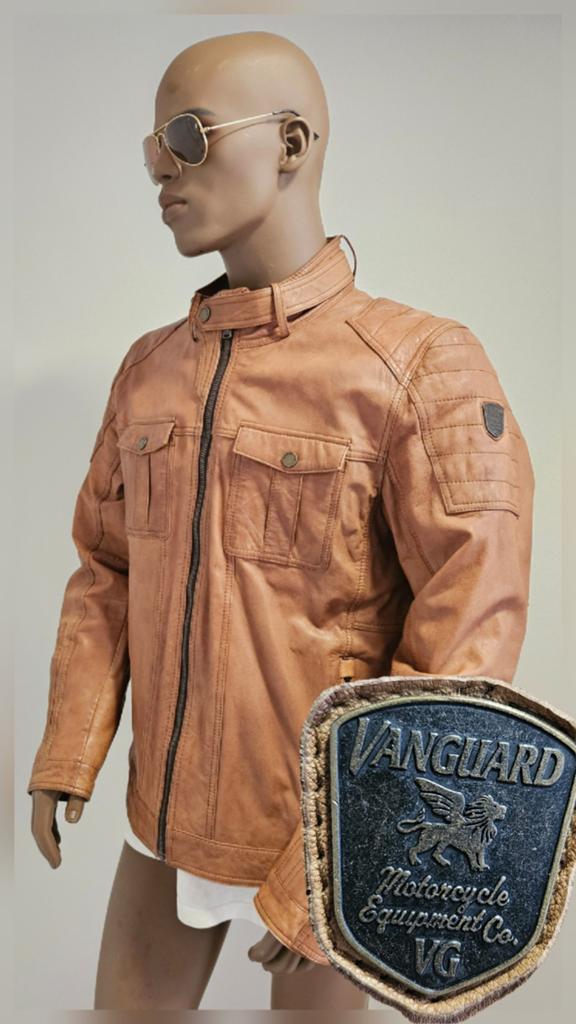 Vanguard /PME cognac kleurige leren tussen jas (M +XXL ), Overige kleuren, ., Overige maten, Ophalen of Verzenden