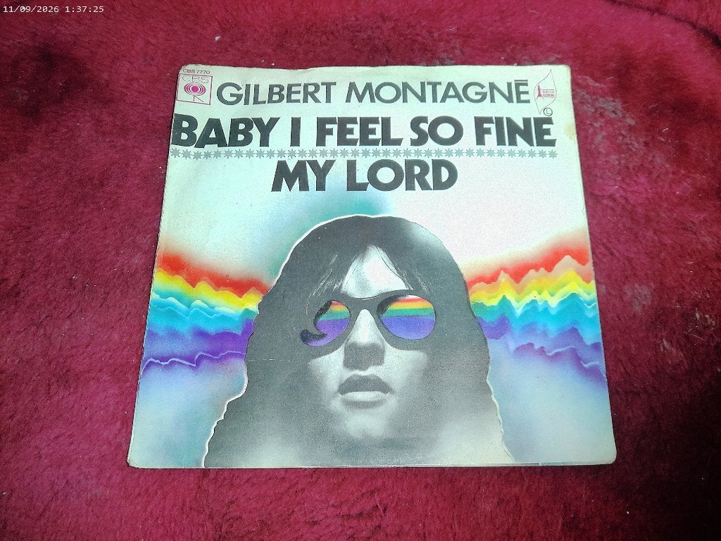 Gilbert Montagne - Baby I feel so Fine / My Lord, Gebruikt, Fotohoes, 7 inch, Ophalen of Verzenden