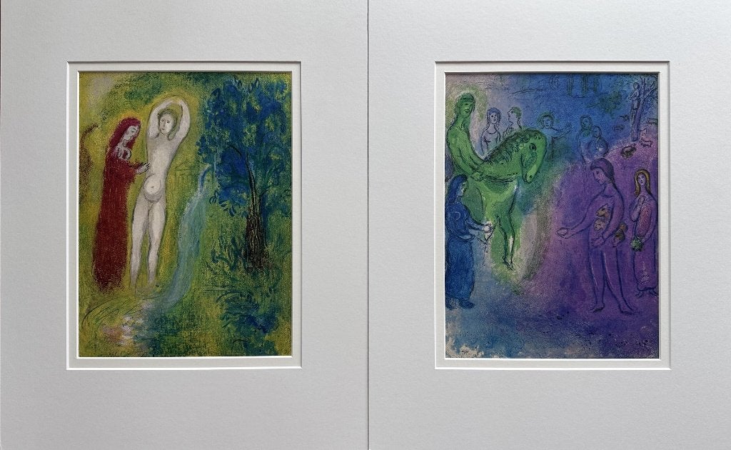 Marc Chagall 2 stuks kunstdrukken, Ophalen of Verzenden