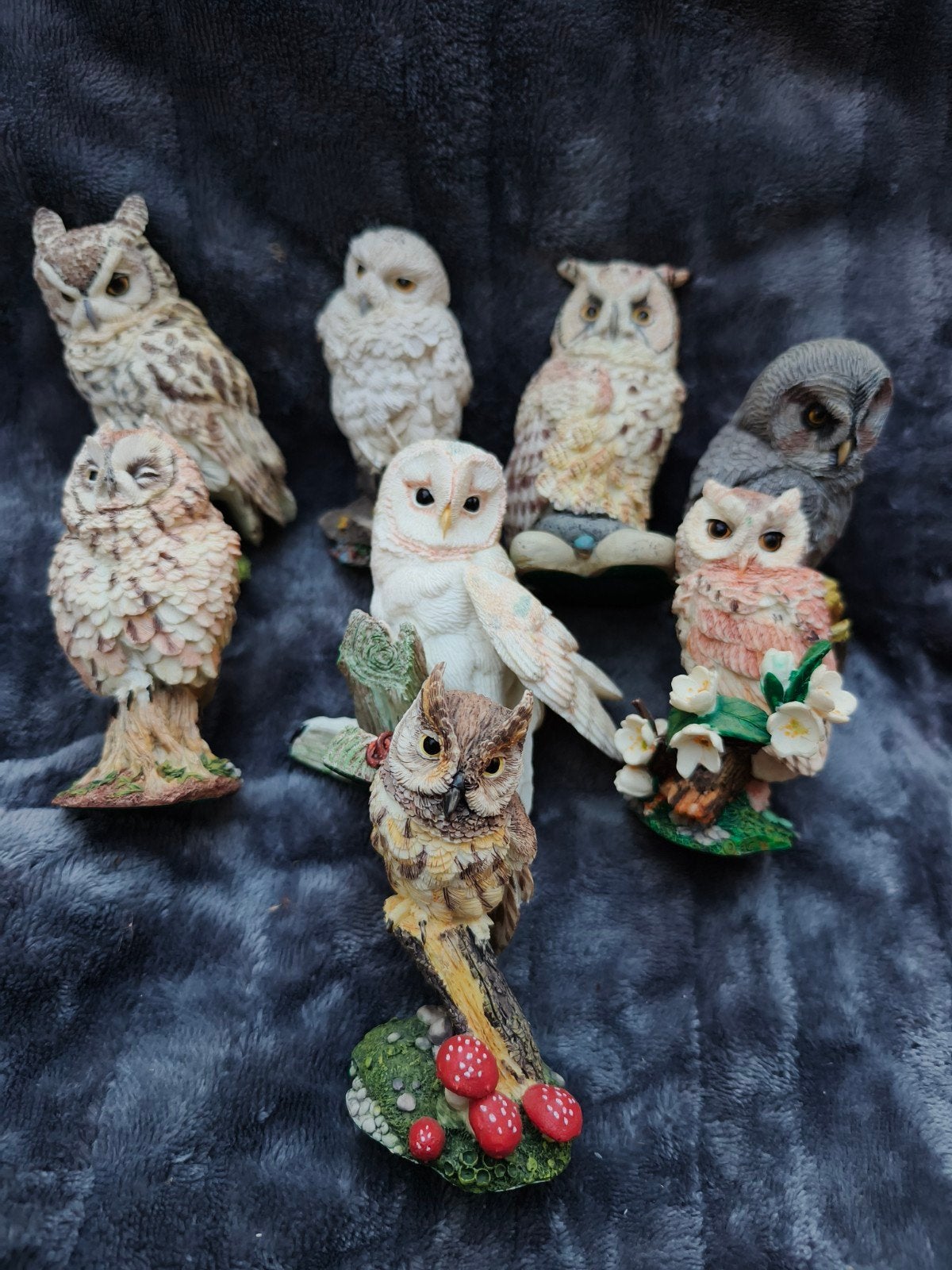 Franklin Mint The Magnificent World of Owls Beeldjes, Ophalen of Verzenden, Zo goed als nieuw, Dier