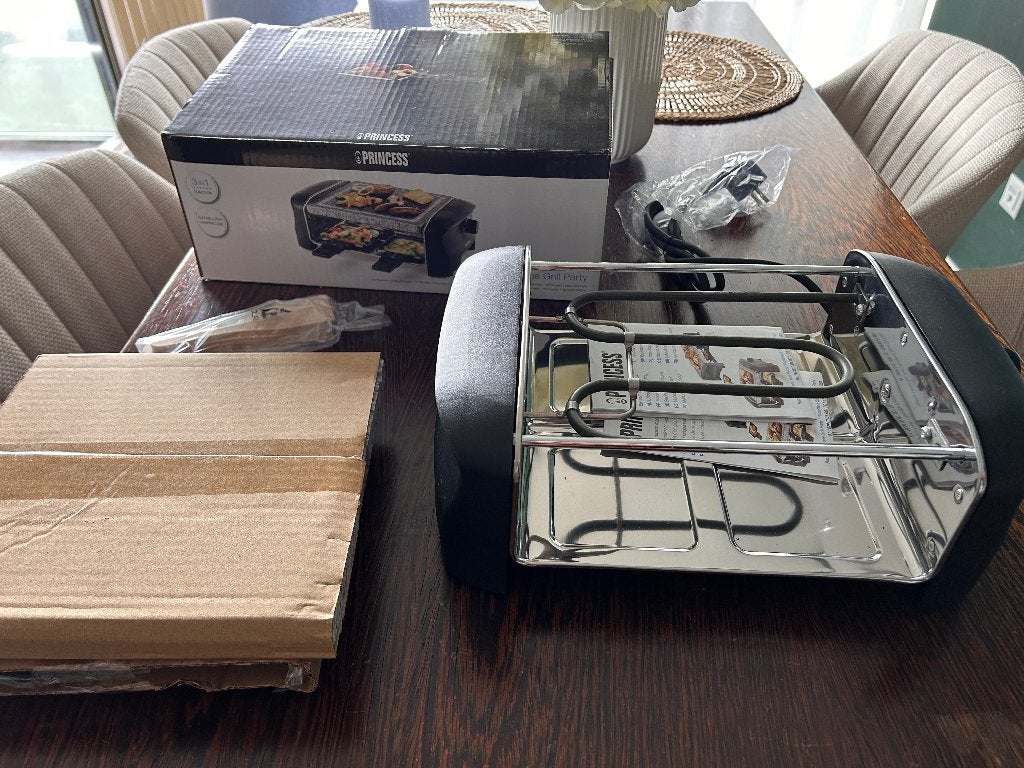 Princess Raclette 4 Stone Grill Party - Nieuw, Ophalen of Verzenden, Nieuw, Minder dan 4 personen