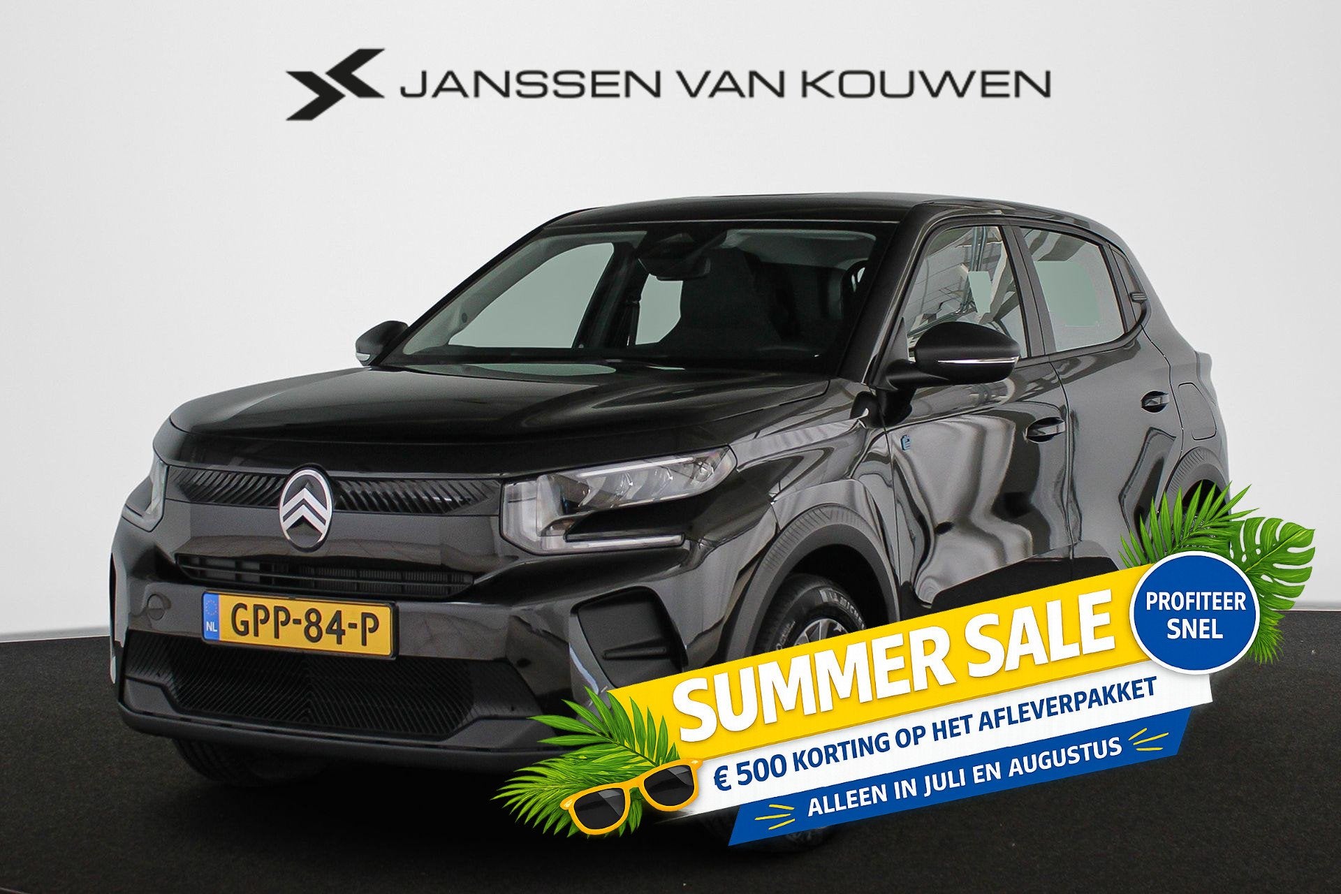 Citroen Ë-C3 You 113pk 44 kWh Airco Cruise Control, Stof, Gebruikt, 100 %, Origineel Nederlands