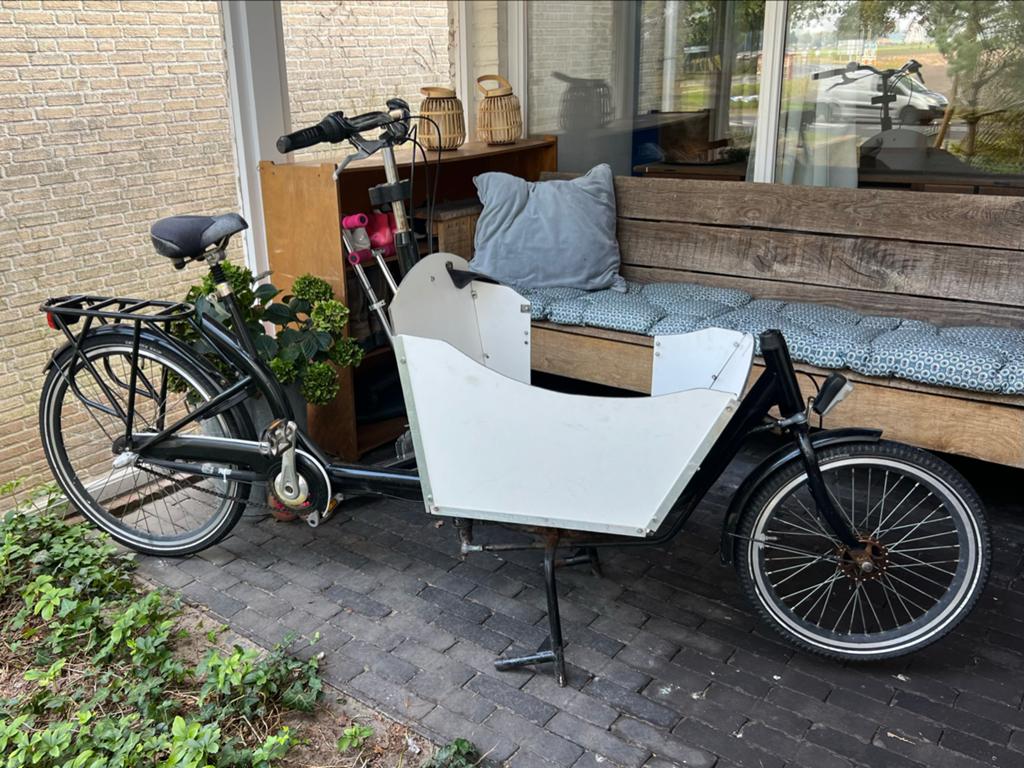 Bakfiets voor 1 kind/ hond met instapluikje EXCL HOND!, Gebruikt, 1 kind, Schijfrem, Ophalen