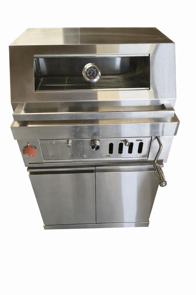 Premium RVS Houtskool BBQ met verstelbare Kolenbak, Tuin en Terras, Houtskoolbarbecues, Ophalen, Nieuw, Geen merk