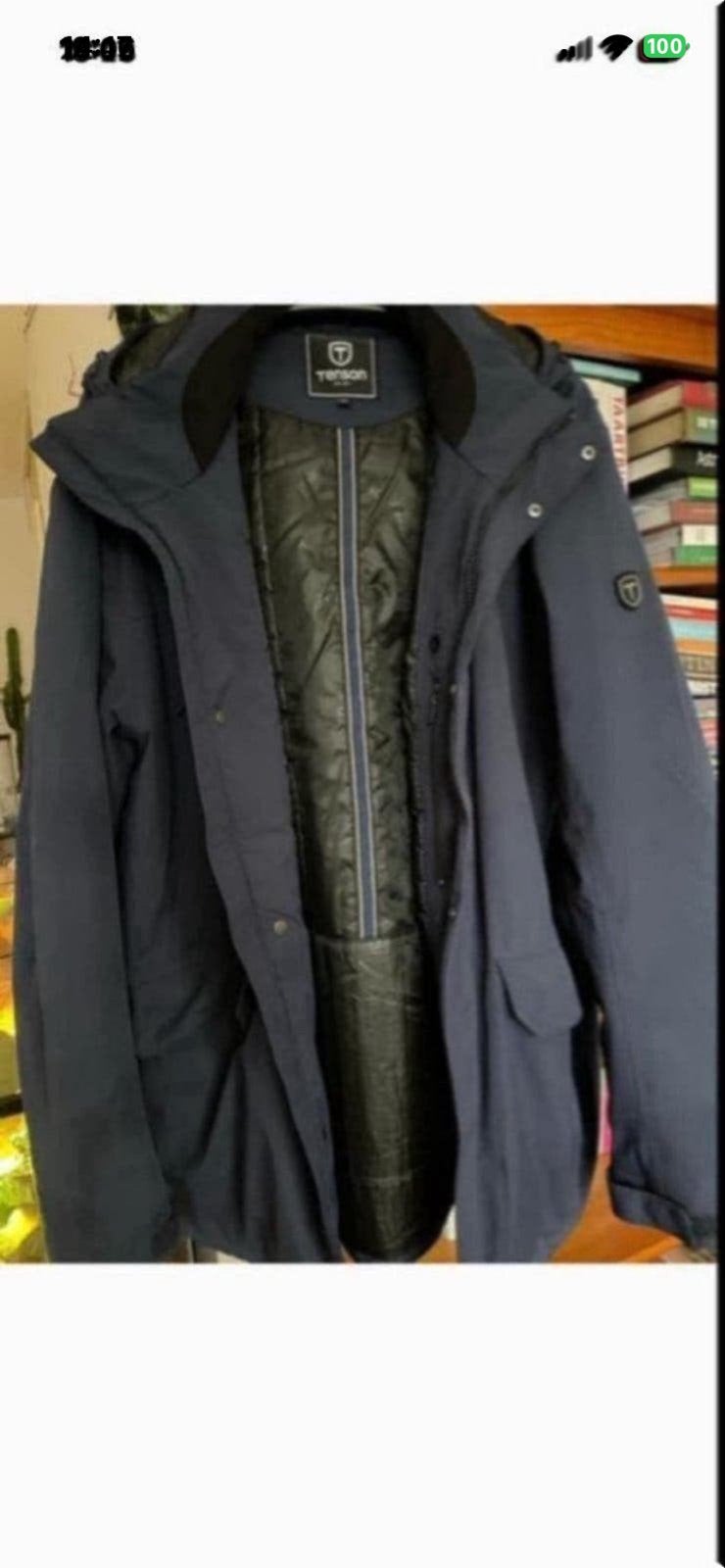 Tenson heren winterjas., Ophalen of Verzenden, Zo goed als nieuw, Overige maten, Blauw