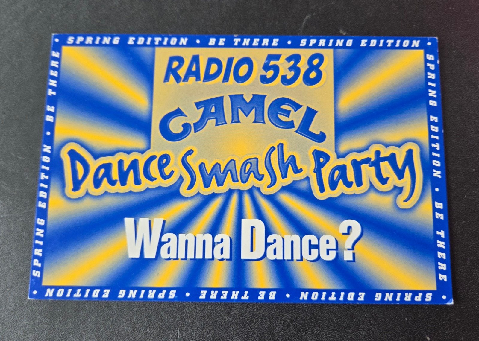 Radio 538 Camel Dance Smash Party Postkaart, Verzenden, 1980 tot heden, Ongelopen, Overige thema's