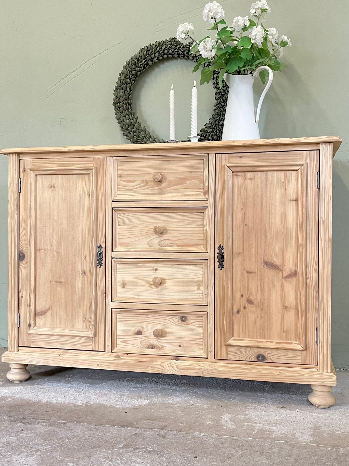 Grenen dressoir, ladekast, brocante kast, commode, sober, Ophalen