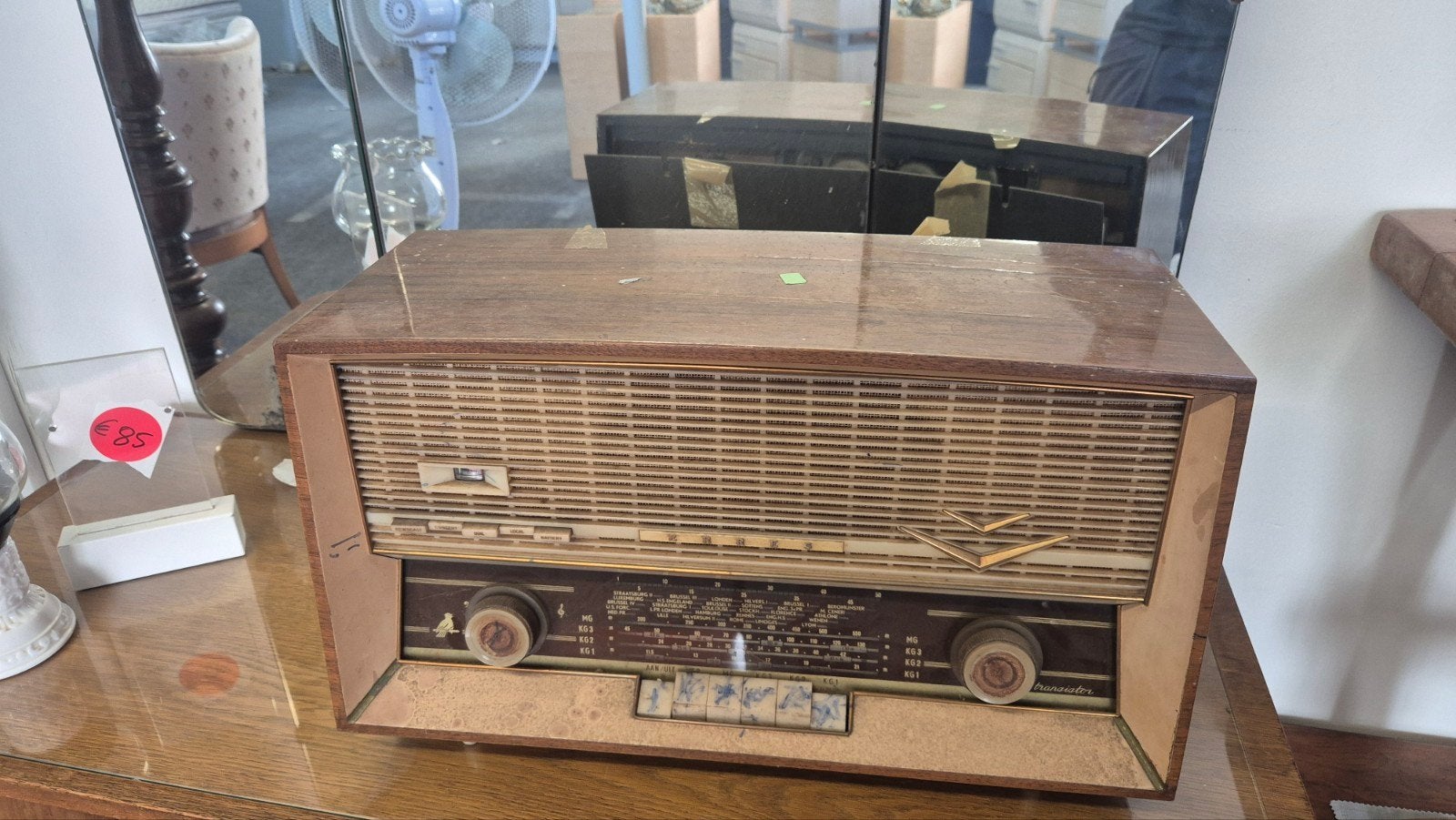 Vintage Erres Radio - Werkt niet, Antiek en Kunst, Antiek | Tv's en Audio, Ophalen of Verzenden
