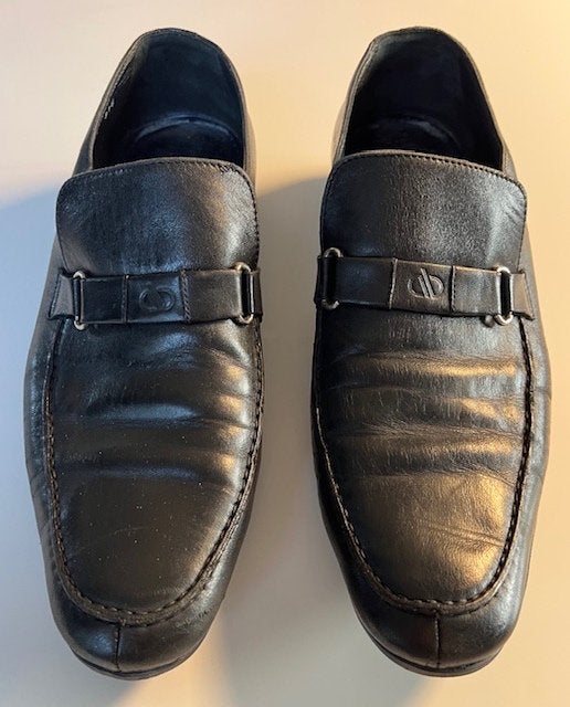 Aldo Brue, mooie zwarte instappers, lopen heerlijk maat 43., Loafers, Zwart, Ophalen of Verzenden, Zo goed als nieuw
