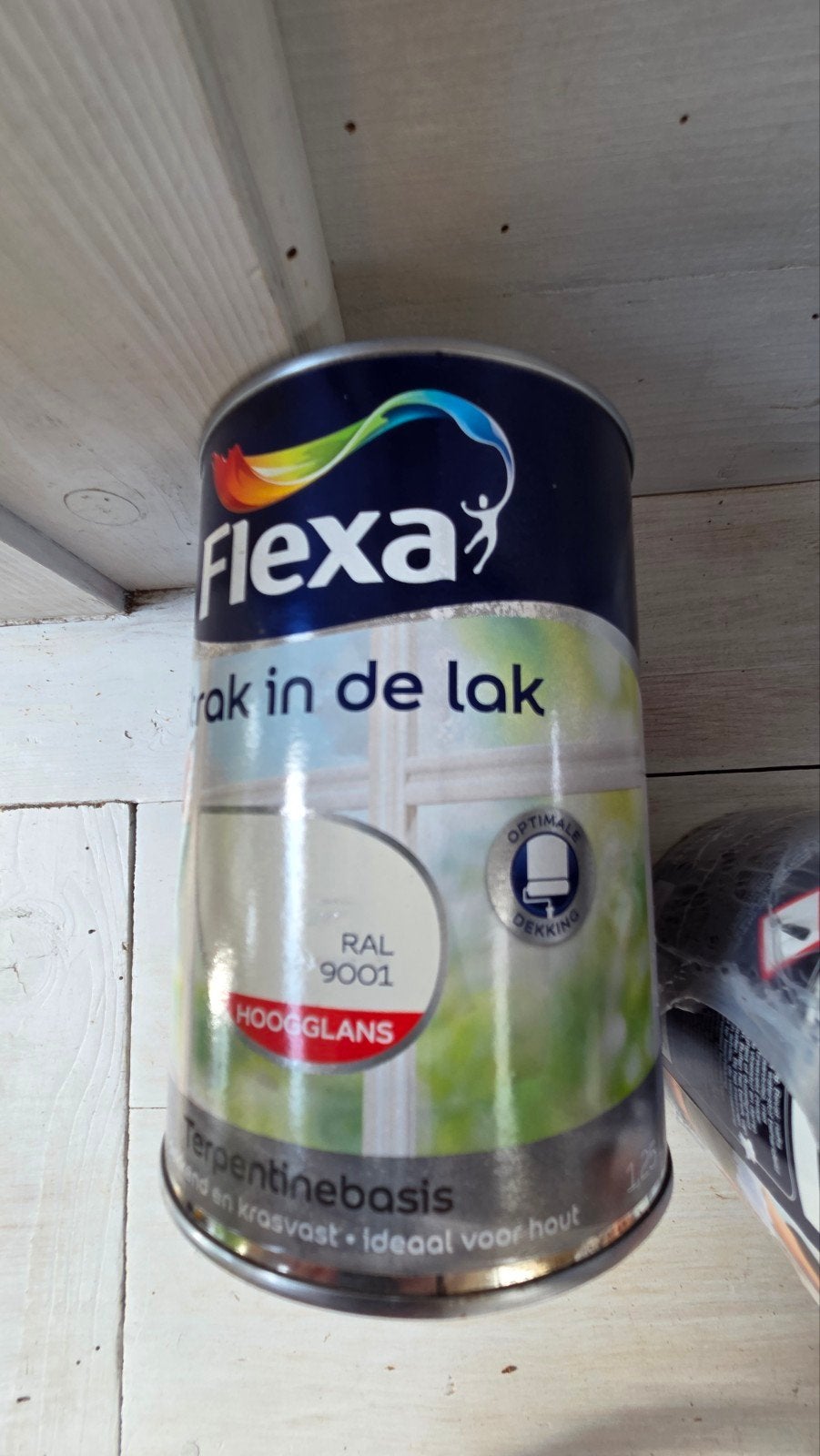 Flexa strak in de lak Ral 9001, 1.25l, Ophalen, Nieuw, Wit, Lak