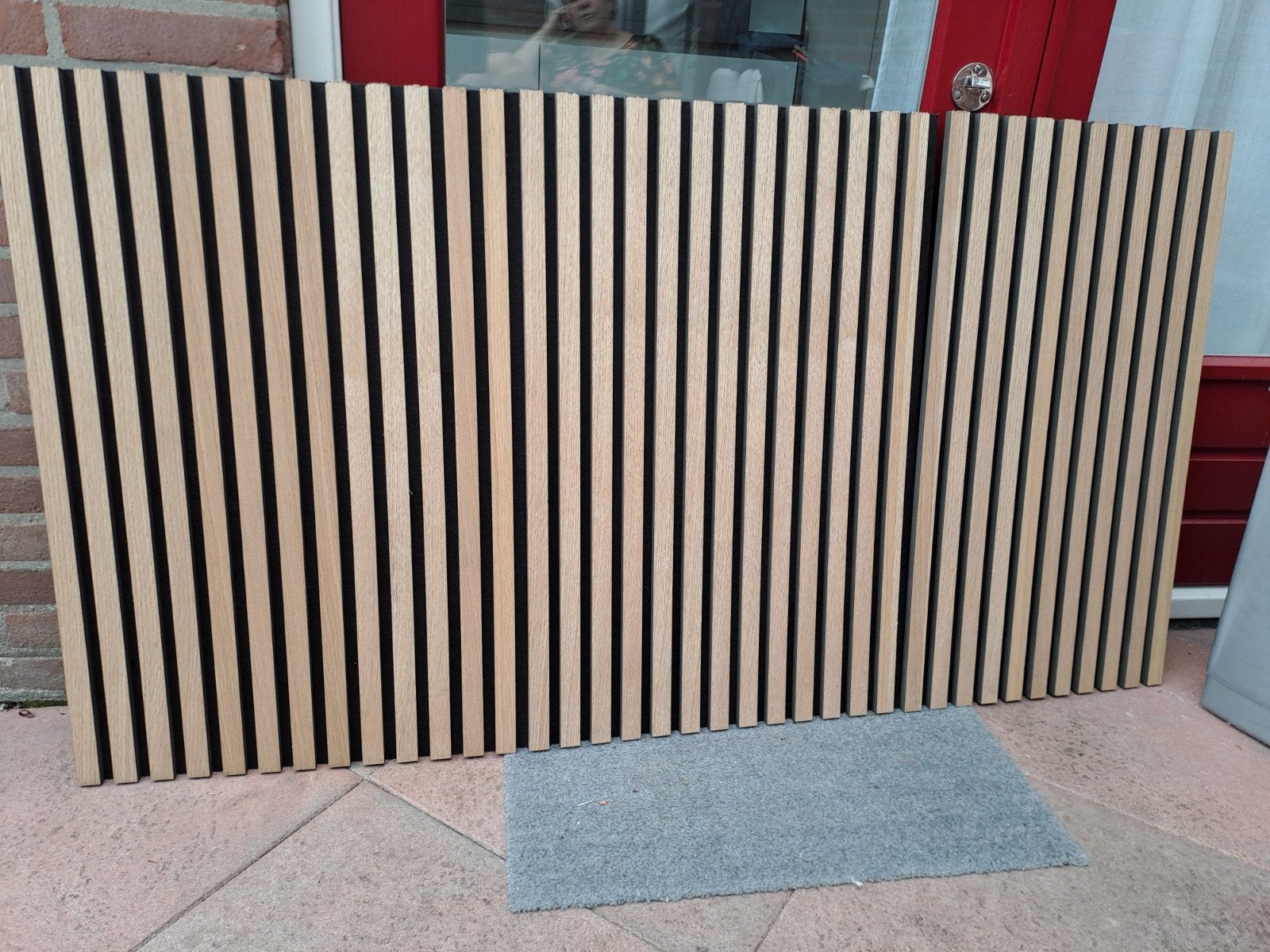 Te koop 3 stuks eiken akoestische wand panelen, Ophalen