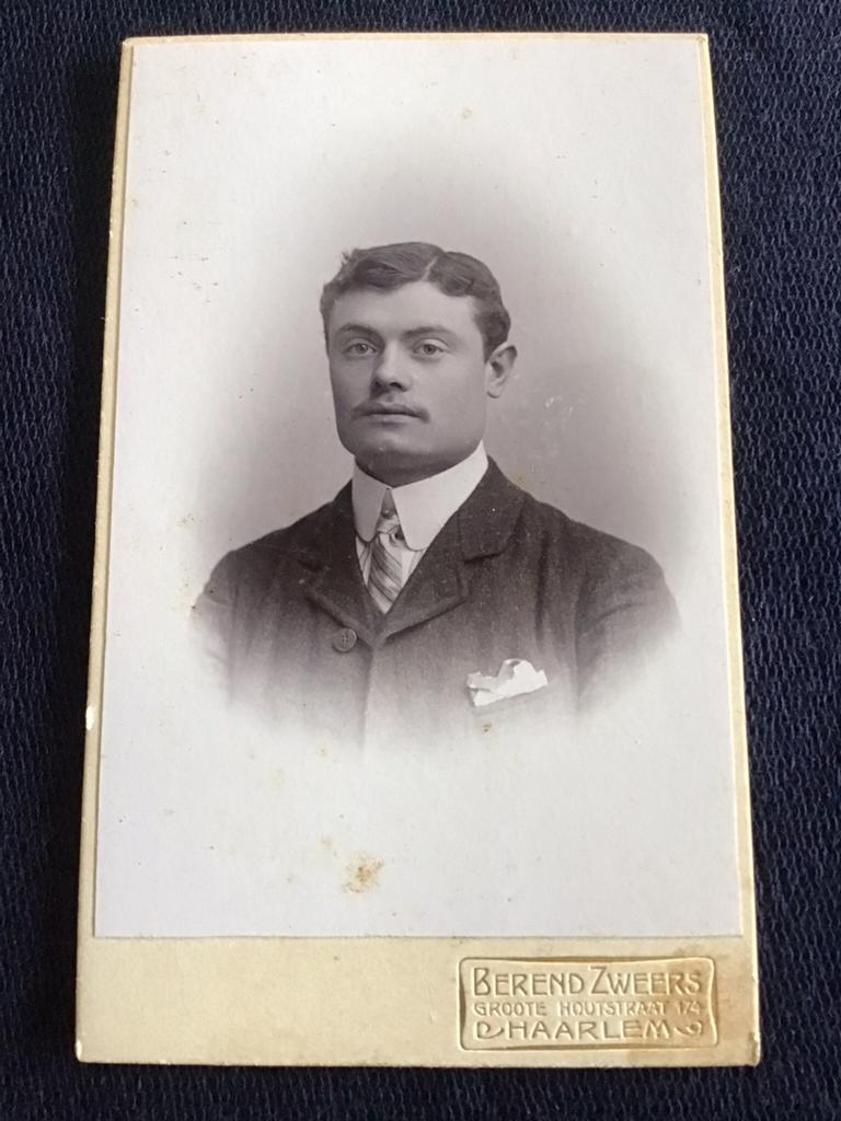 CDV, Jongeman, BEREND ZWEERS, HAARLEM, Carte de Visite 4, Verzamelen, Ophalen of Verzenden, Voor 1940, Gebruikt, Foto