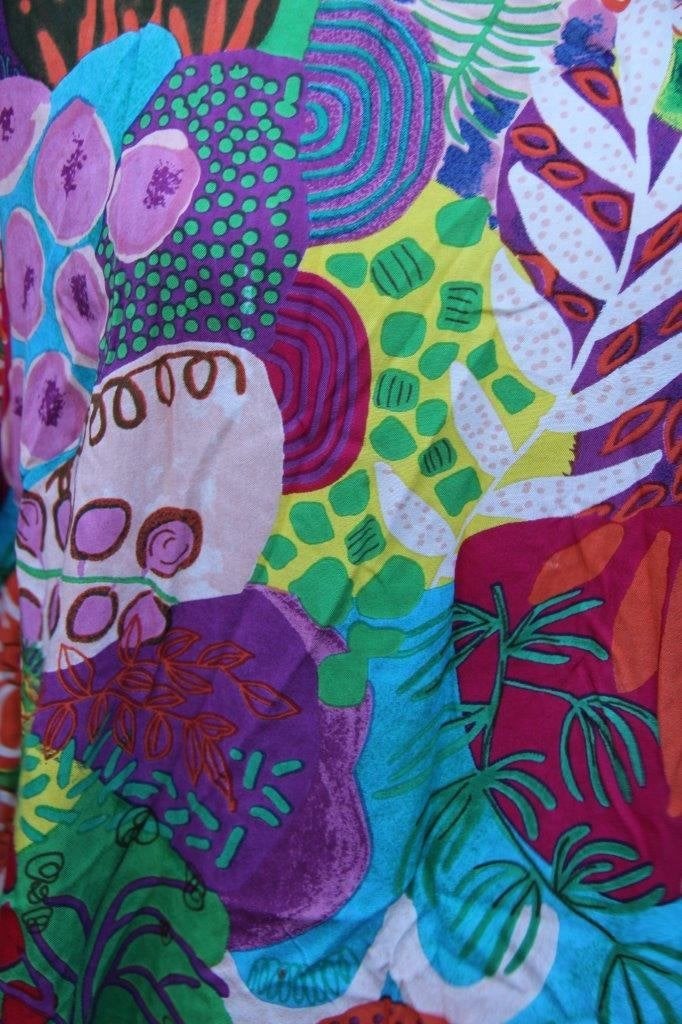 Jurk groen/ oranje/ blauw/ geel Orientique mt 44 Vaste prijs, Geel, Maat 42/44 (L), Orientique, Ophalen of Verzenden