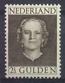 Nederland NVPH nr 535 postfris Koningin Juliana En face 1949, Postzegels en Munten, Ophalen of Verzenden, Na 1940, Postfris
