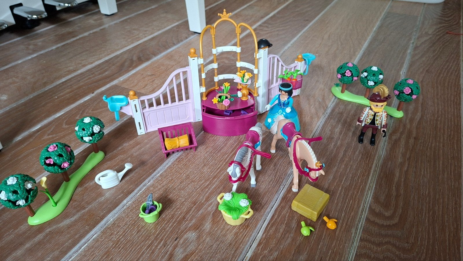 Playmobil princess paardrijlessen 70450, Gebruikt, Complete set, Overige typen, Ophalen of Verzenden