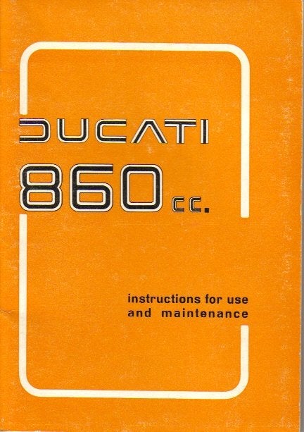 Ducati 860 cc Two Cylinder manual (1836z), Ophalen of Verzenden, Ducati