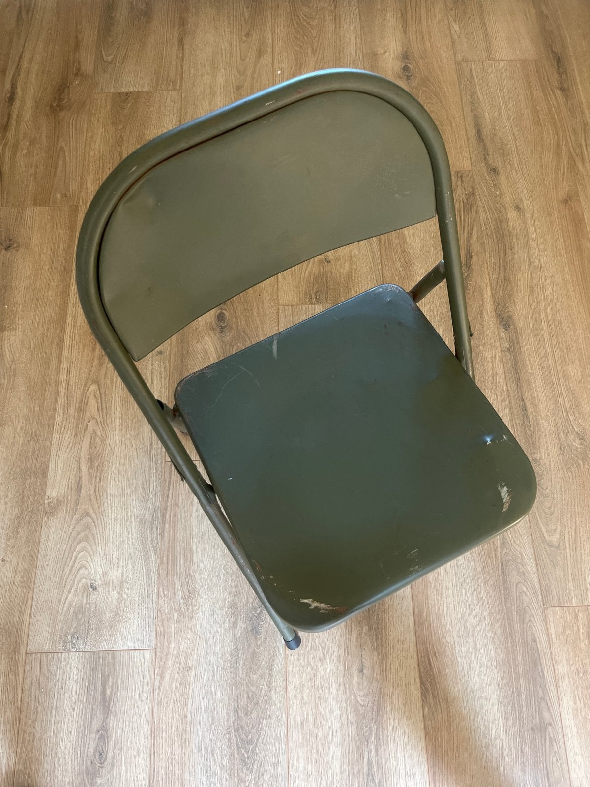 4 retro klapstoelen, olijfgroen, Ophalen