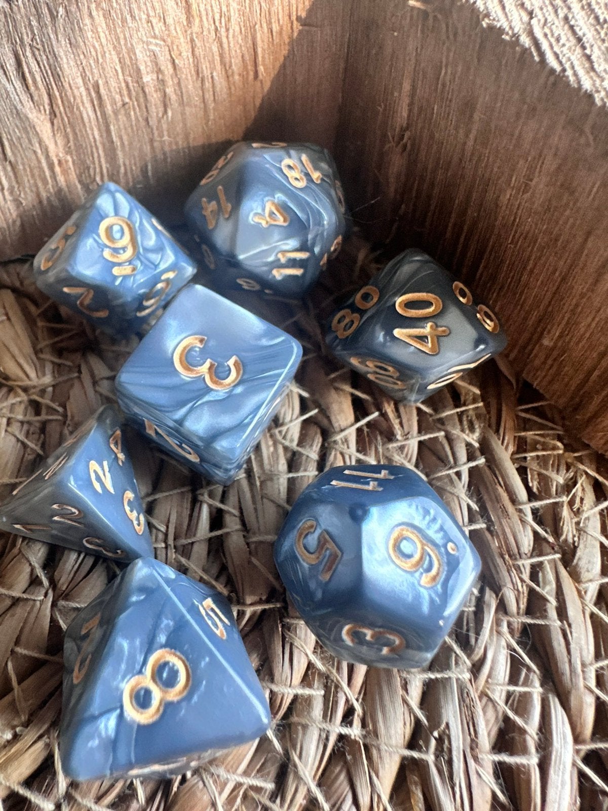 DND dice / metallic zilver / dobbelstenen / Dungeons&Dragons, Hobby en Vrije tijd, Wargaming, Ophalen of Verzenden, Nieuw, Overige soorten