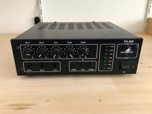 versterker Monacor PA-888, Minder dan 60 watt, Ophalen, Overige merken, Gebruikt