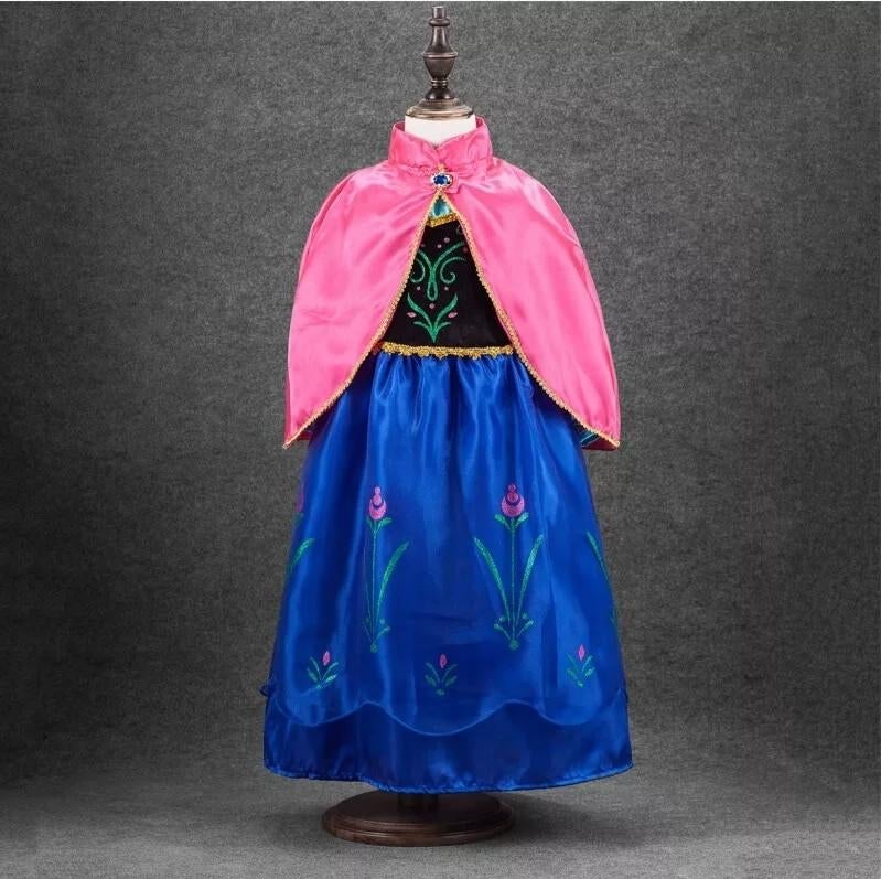 Prinsessenjurk Anna Frozen met cape, Ophalen of Verzenden, Nieuw, 122 t/m 128, Meisje