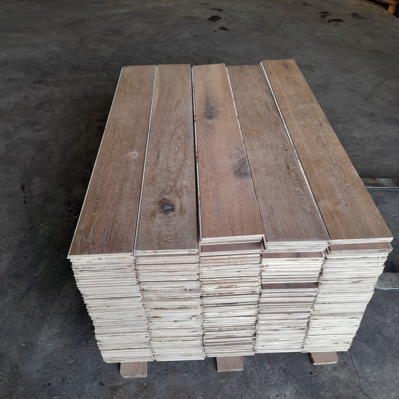 Eiken vloer multivloer 46 m2 houten vloerdelen, Ophalen, Gebruikt, 50 tot 150 cm, Vloerdelen of -planken