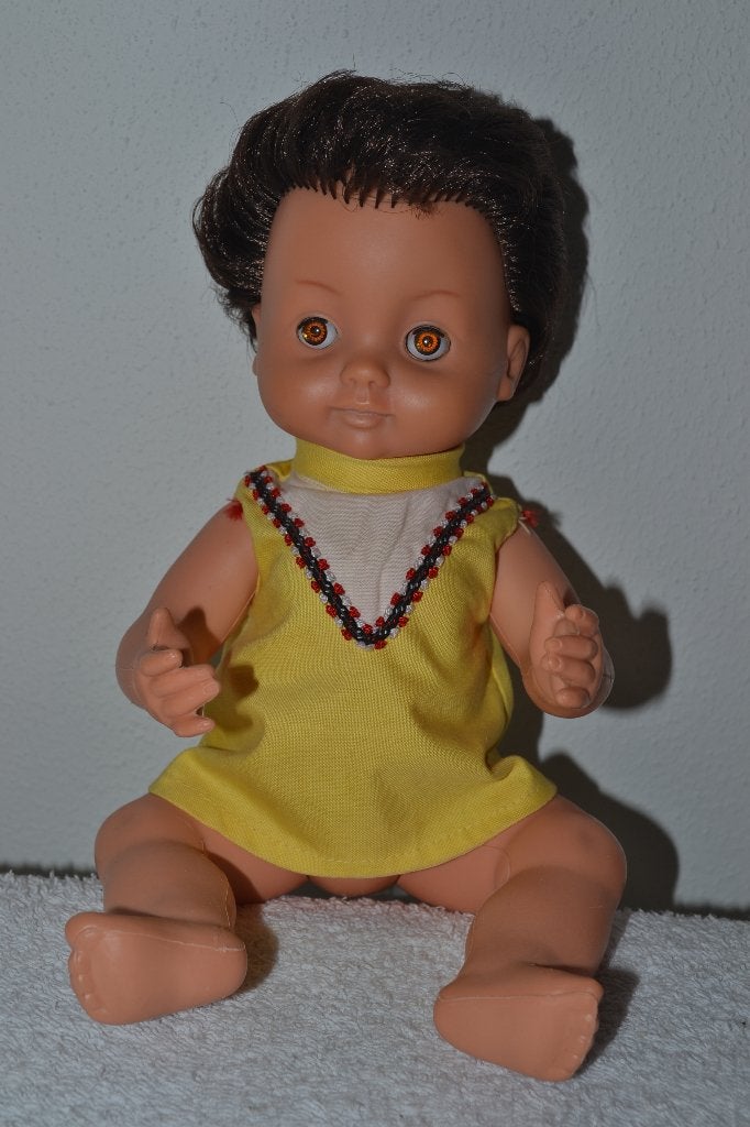 Mooi wildebras kleuter popje met originele kleding NR 7202, Ophalen of Verzenden, Zo goed als nieuw, Pop