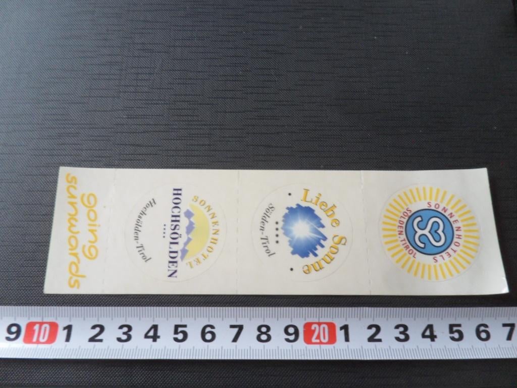 sticker Oostenrijk Sonnenhotels Sölden Tirol Hochsölden *, Verzamelen, Stickers, Ophalen, Zo goed als nieuw