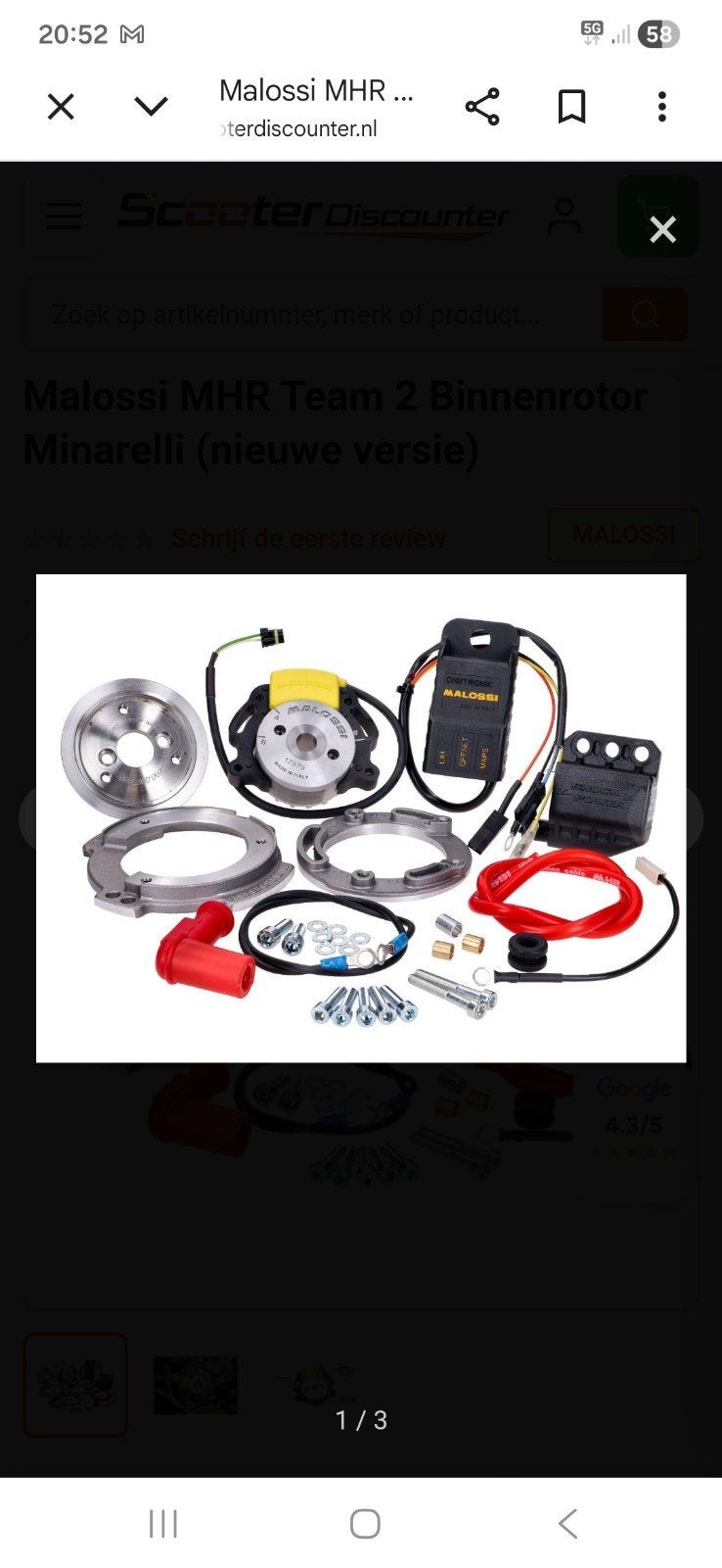 Malossi MHR Team 2 Binnenrotor Minarelli (nieuwe versie), Ophalen, Nieuw