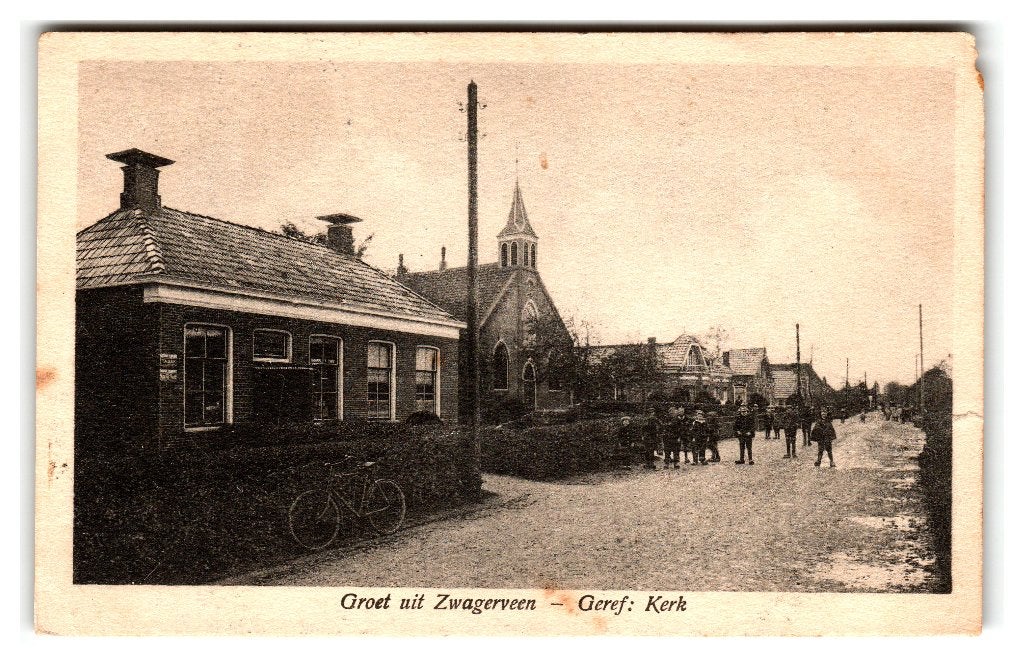 Kollumerzwaag - Zwagerveen, Geref. Kerk. Lees beschrijving, Ophalen of Verzenden, 1920 tot 1940, Gelopen, Friesland