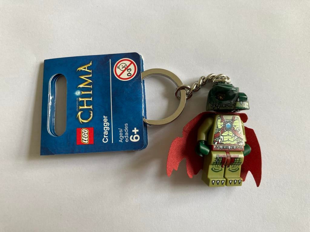Lego Sleutelhanger Cragger Chima Krokodil poppetjes minifigs, Ophalen of Verzenden, Zo goed als nieuw
