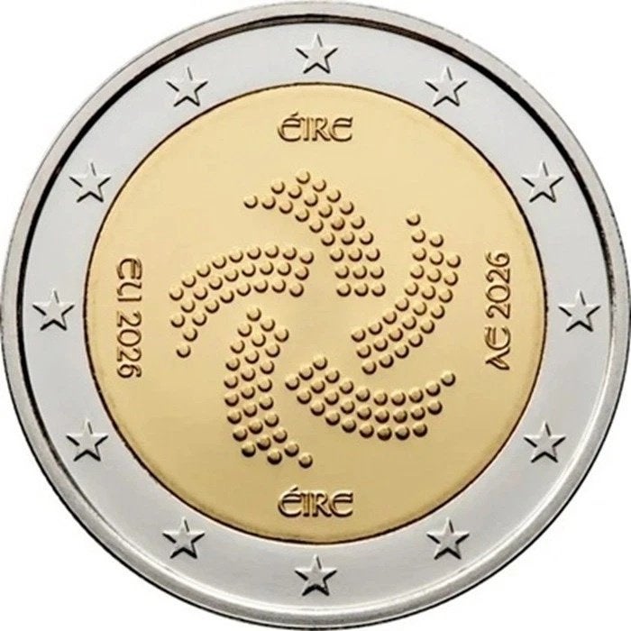 Speciale 2 Euro IERLAND 2026 “EU-Voorzitterschap Ierland”., Postzegels en Munten, Munten | Europa | Euromunten, Ophalen of Verzenden