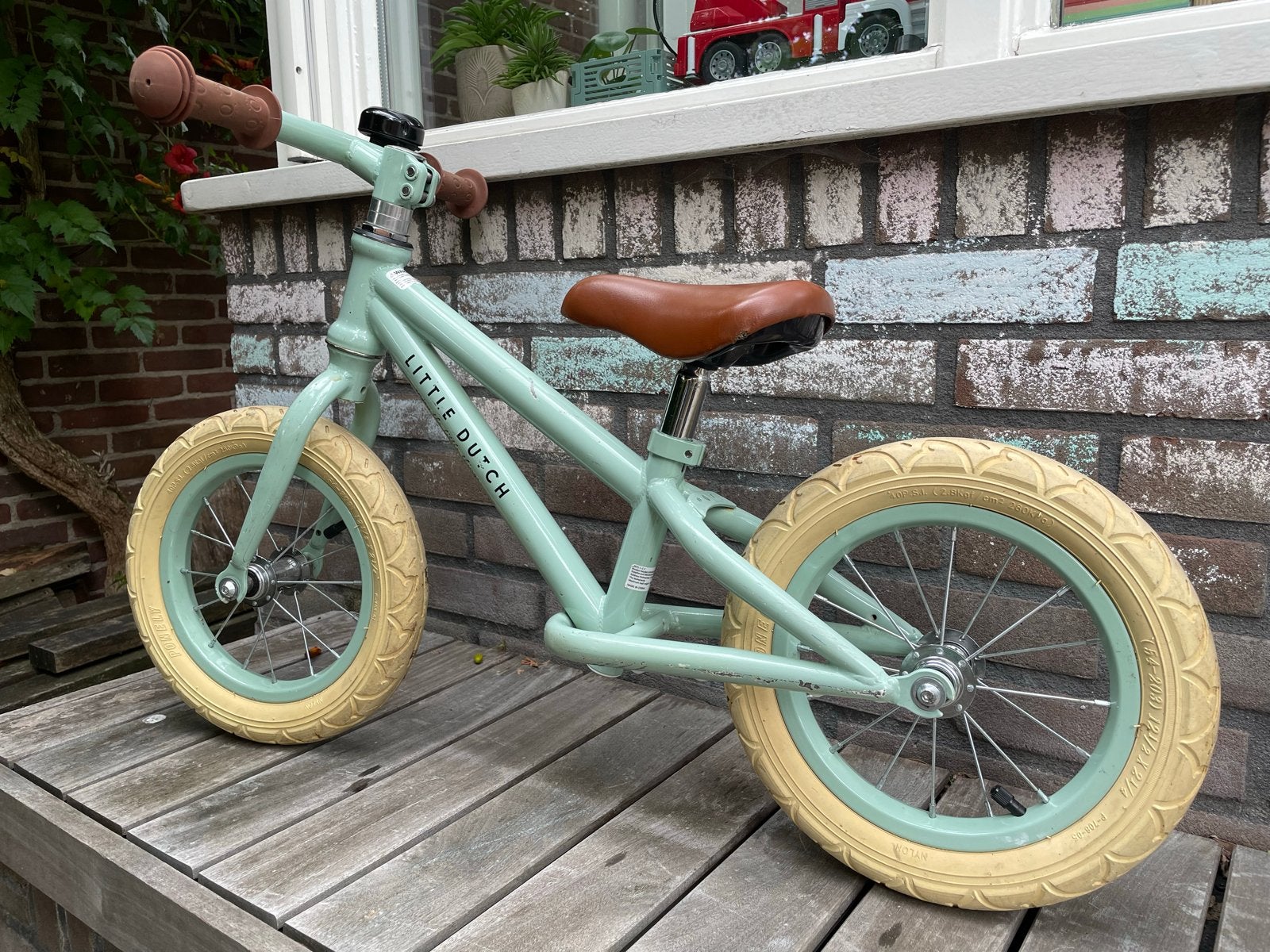 Little Dutch loopfiets - Mintgroen, Ophalen, Gebruikt, Minder dan 16 inch