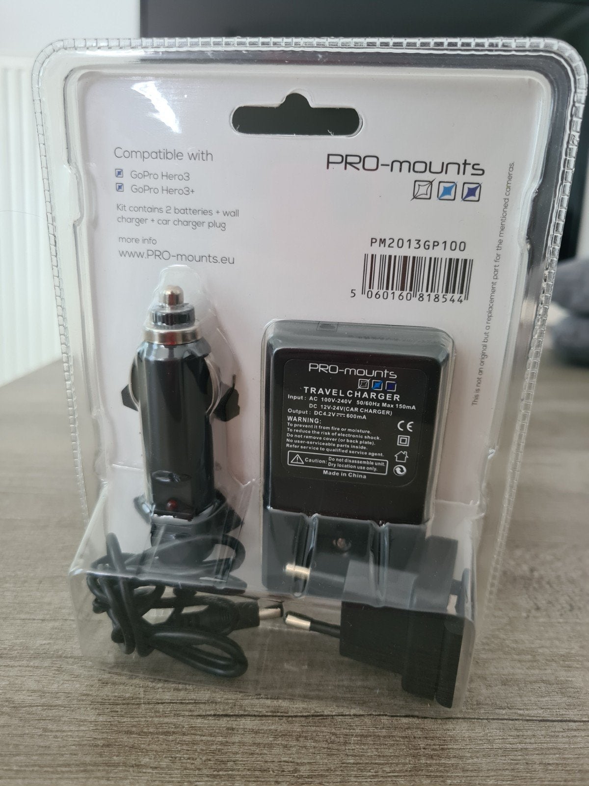 PRO-mounts Batterij Kit voor GoPro Hero3 & Hero3+, Ophalen of Verzenden, Nieuw, Oplaadbaar