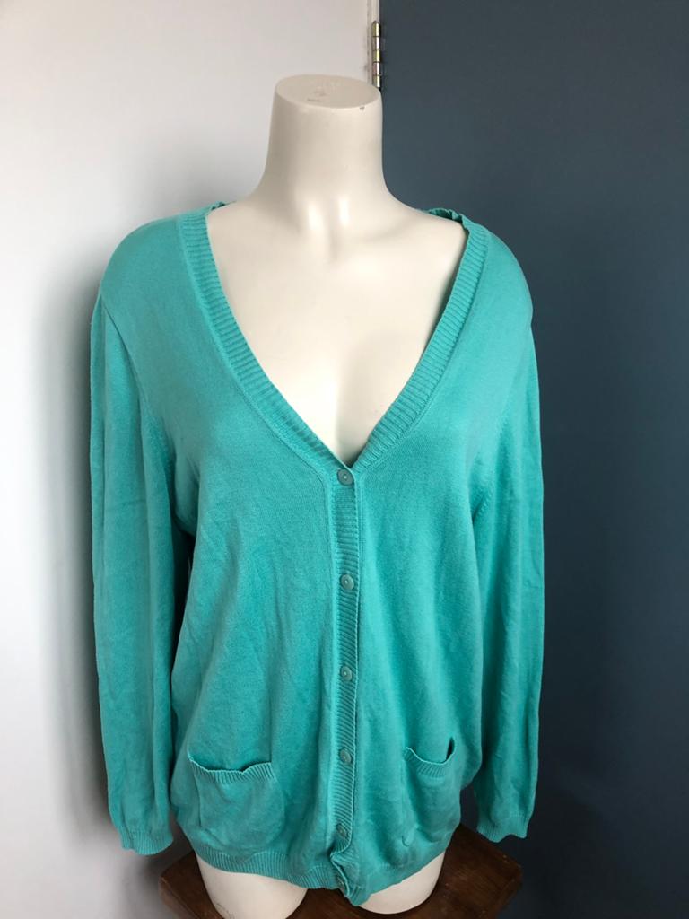 Atelier lichtblauw turquoise dun vestje 44 viscose katoen, Blauw, Maat 42/44 (L), Ophalen of Verzenden, X