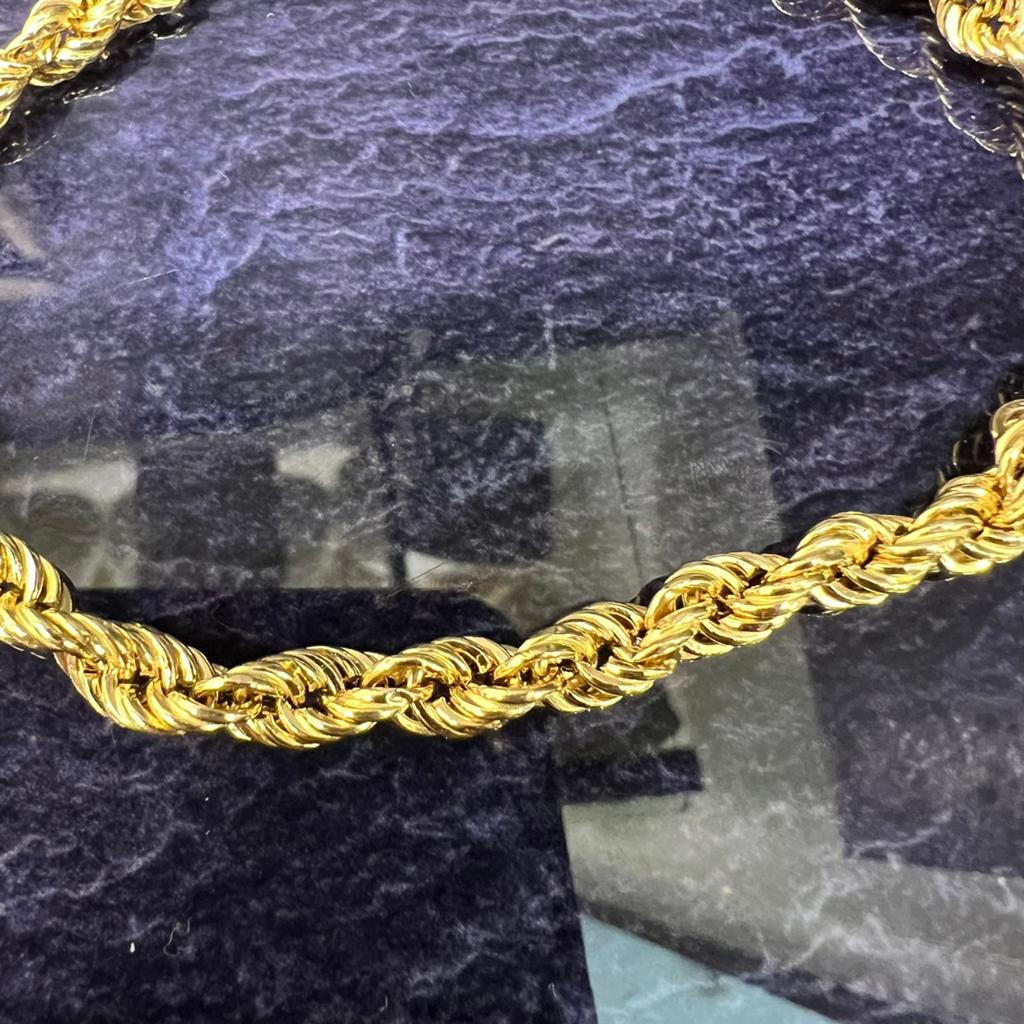 18 karaat gouden armband rope schakel, Ophalen of Verzenden, Zo goed als nieuw, Goud