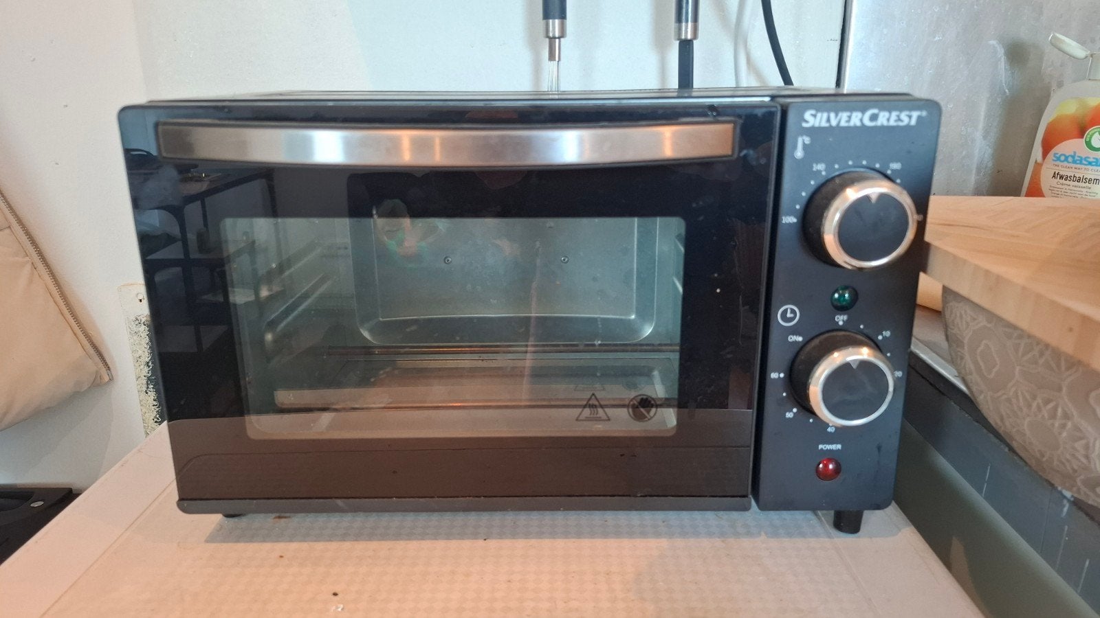 Silvercrest Mini-oven - Gebruikt maar werkt perfect, Ophalen, Minder dan 45 cm, Gebruikt, Minder dan 45 cm