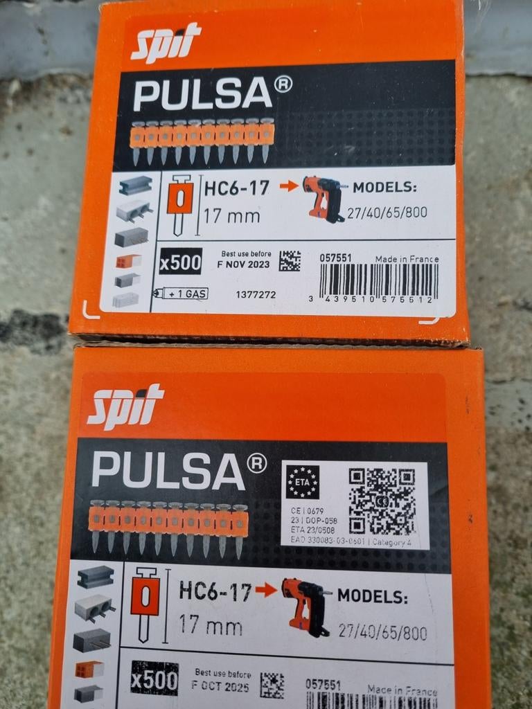 TE KOOP SPIT PULSA  (1 DOOSJE PASLODE), Ophalen, Nieuw, Mdf, 200 tot 250 cm