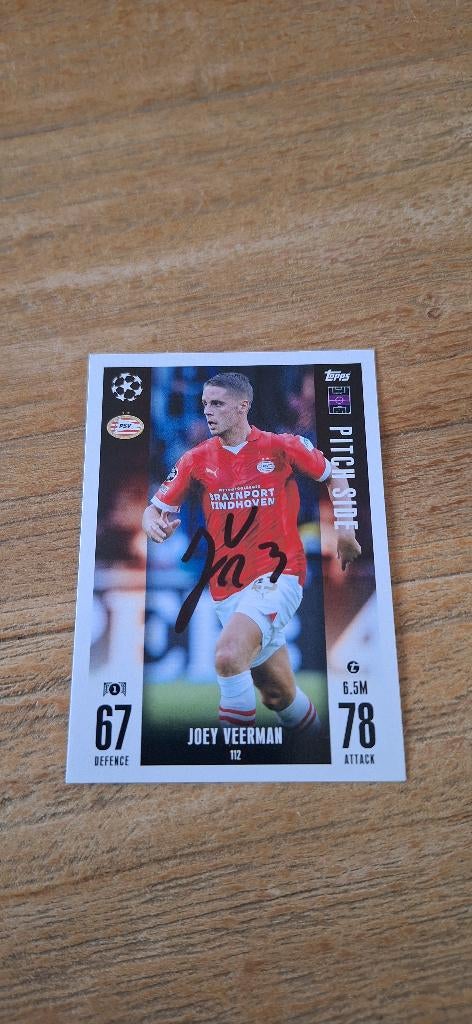 Topps trading card met handtekening; Joey Veerman #2 PSV, Verzamelen, Ophalen of Verzenden, Nieuw, PSV, Spelerskaart