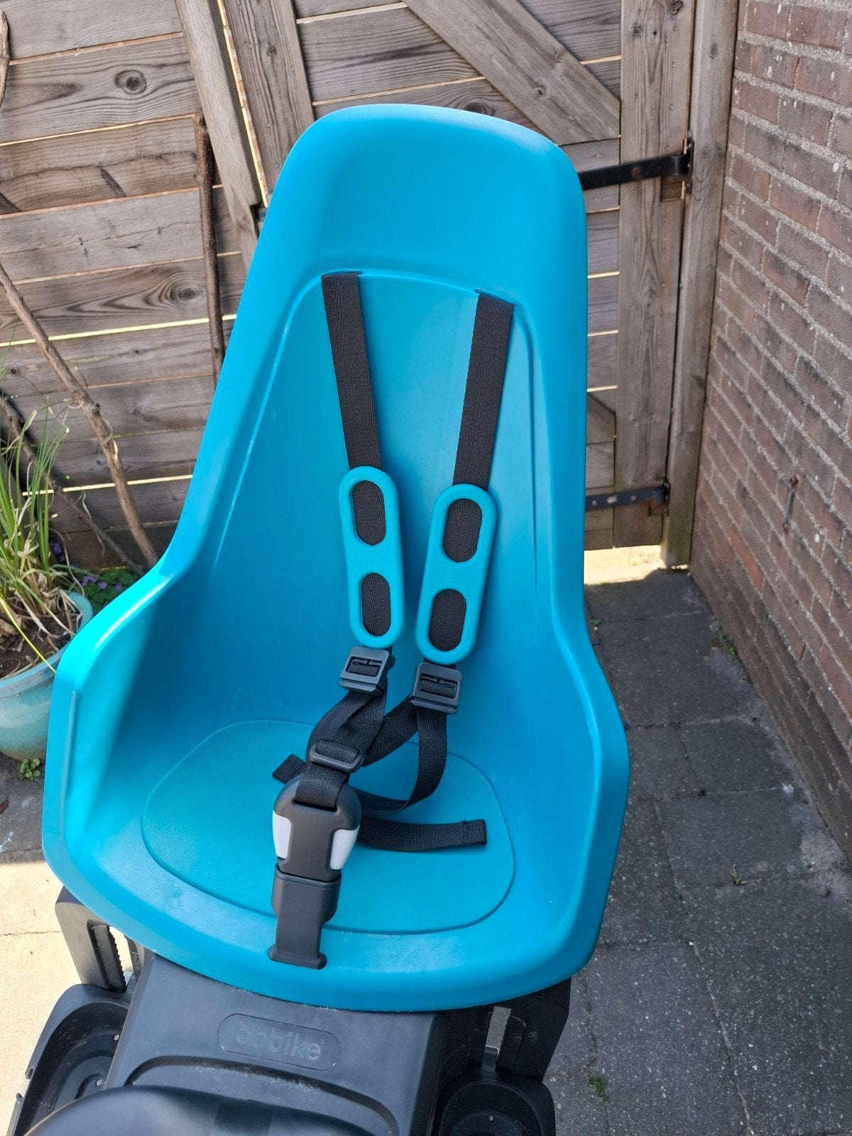 Bobike fietszitje achter blauw, Ophalen, Gebruikt, Achterzitje, Bobike