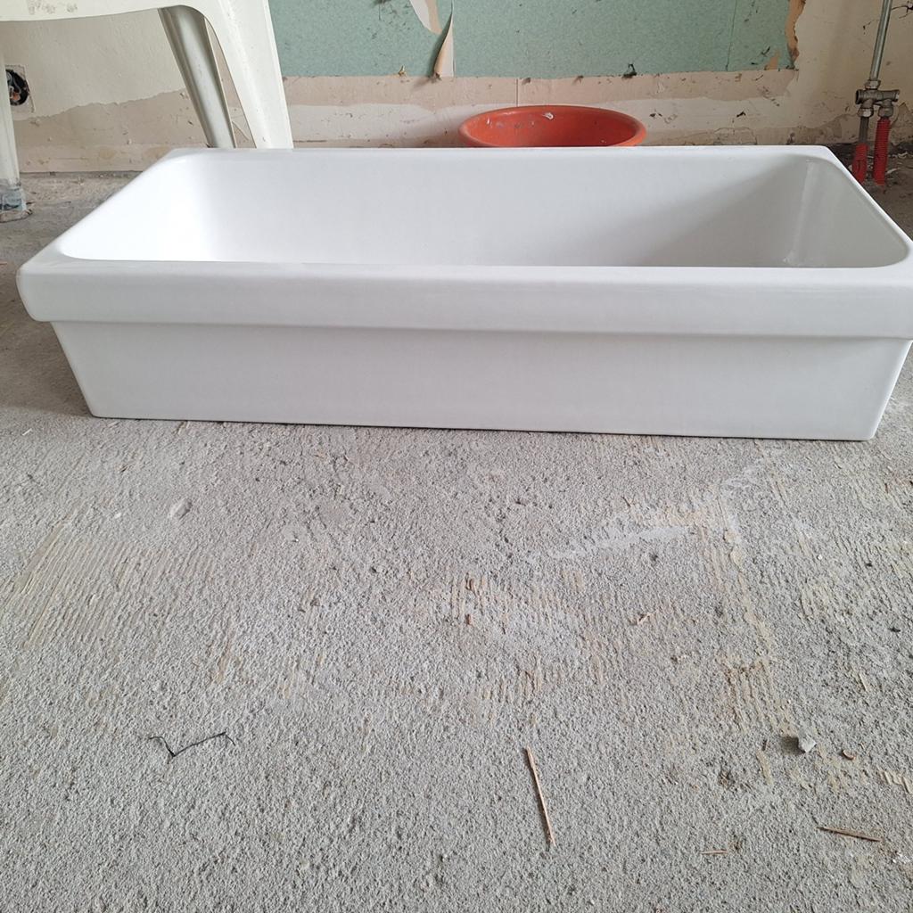 Witte keramische wasbak, Ophalen, Gebruikt, Wastafel