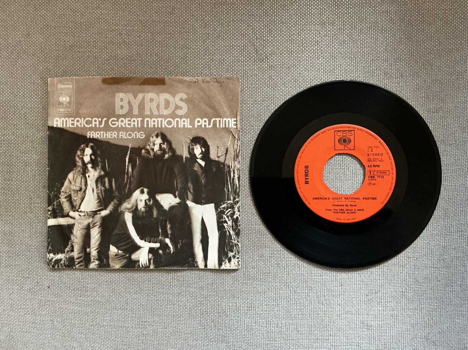 The Byrds single vinyl. America’s great national pastime., Ophalen of Verzenden, Gebruikt