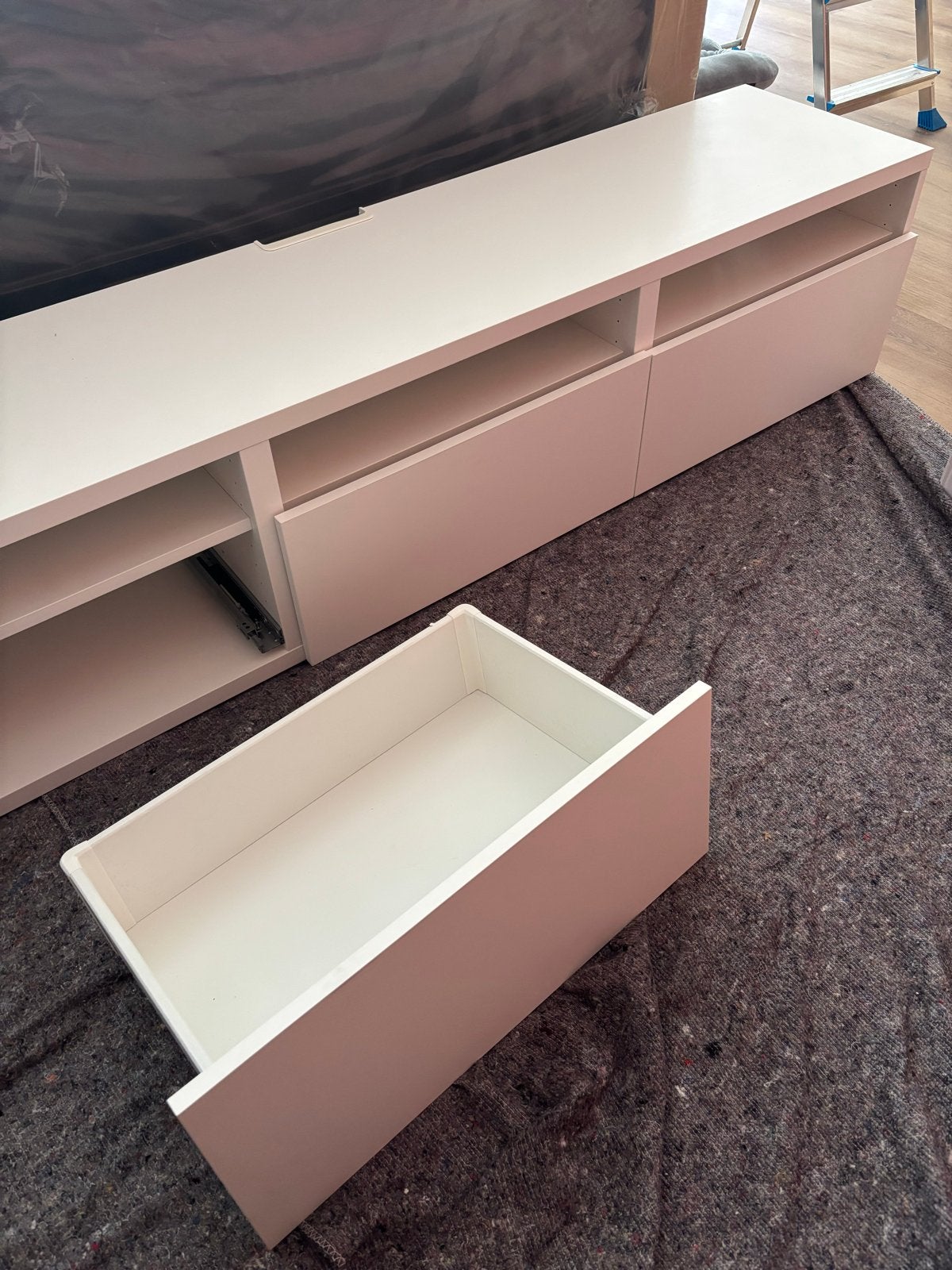 Ikea Besta lades (3 stuks) met rails - 60x45x20 cm, Ophalen, Gebruikt, 50 tot 100 cm, 3 of 4 laden