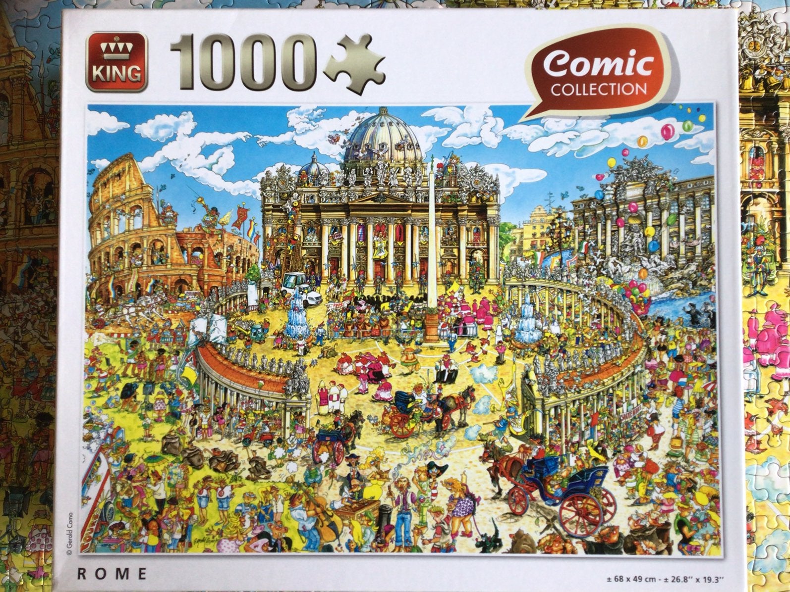 King Puzzel. Comic collection. Rome.  1000 stukjes., Hobby en Vrije tijd, Ophalen, 500 t/m 1500 stukjes, Zo goed als nieuw