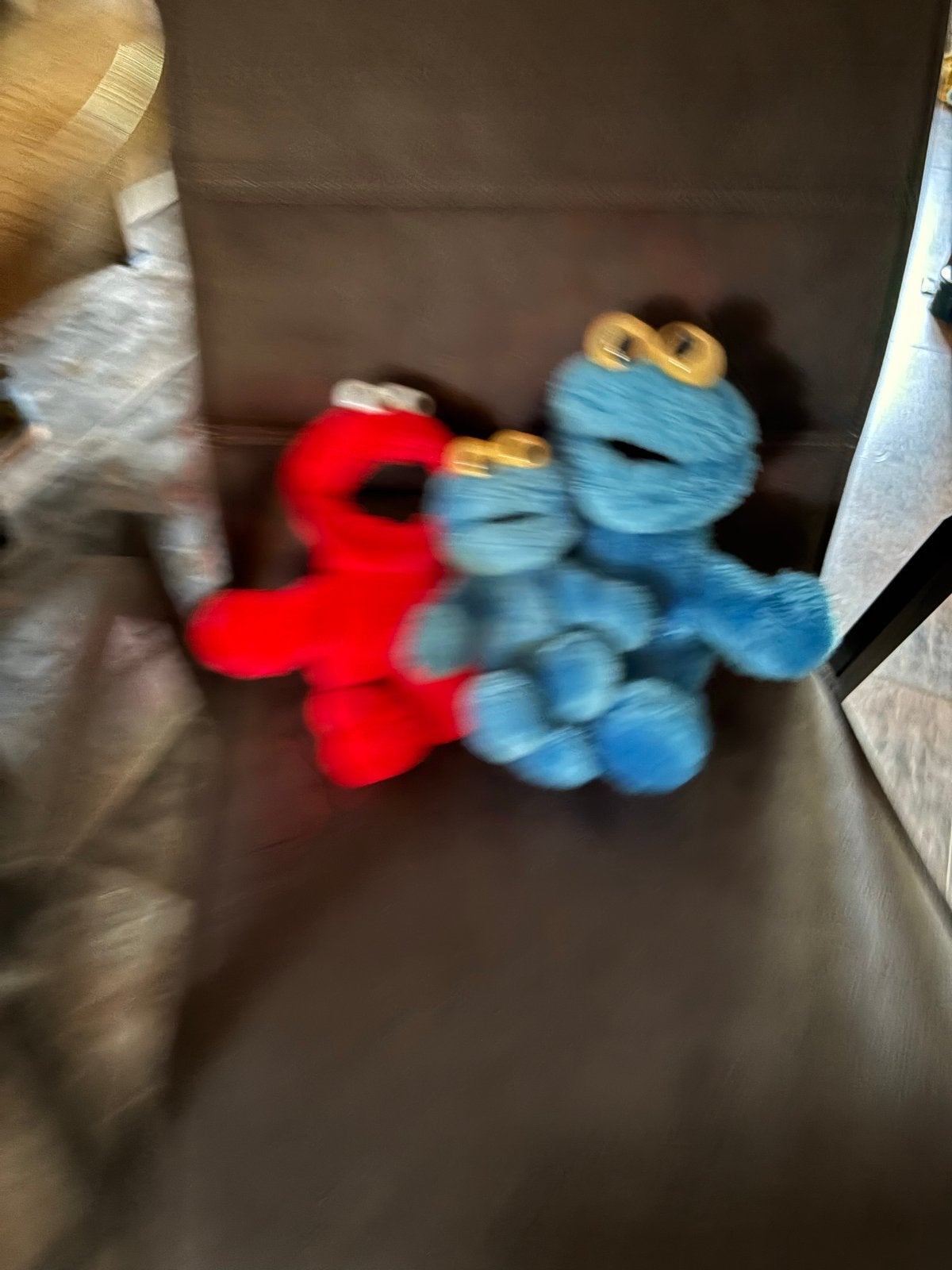 Elmo en Koekiemonster knuffels - Sesamstraat, Gebruikt, Overige merken, Overige karakters, Overige typen
