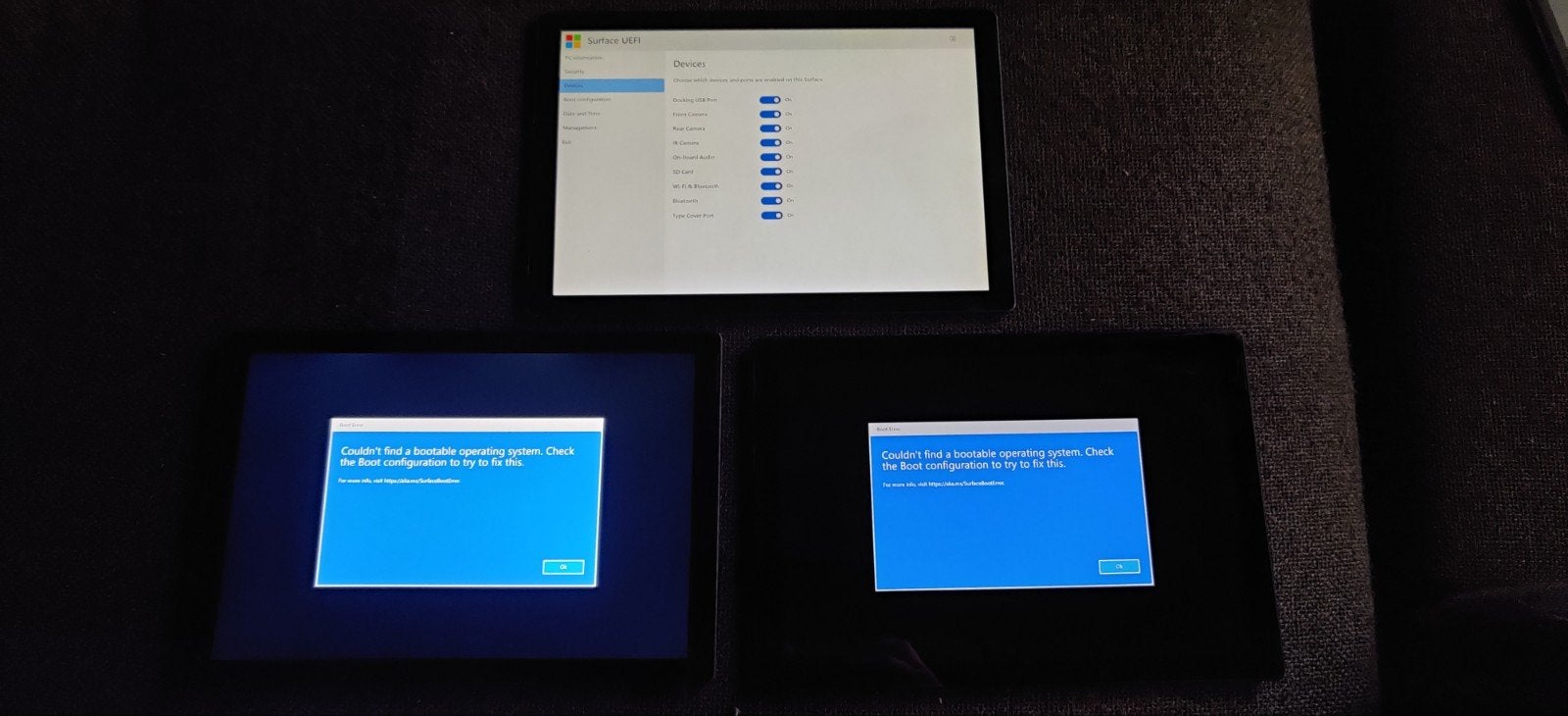 3x Microsoft Surface 13 inch 256GB - 1x scherm defect, Surface, Ophalen of Verzenden, Gps, Wi-Fi