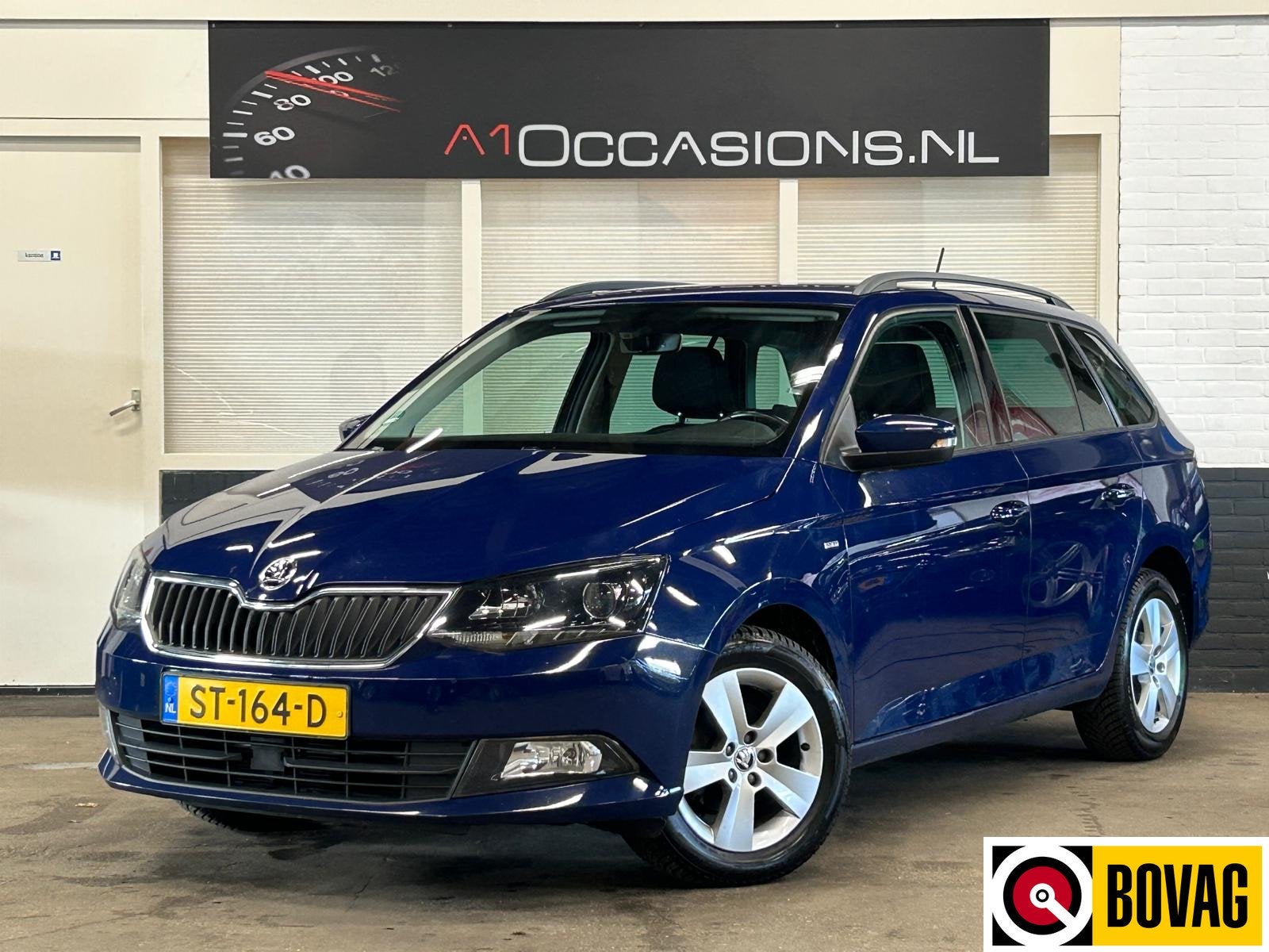 Skoda Fabia Combi 1.0 TSI Clever (bj 2018), Auto's, Voorwielaandrijving, Stof, Euro 6, Blauw