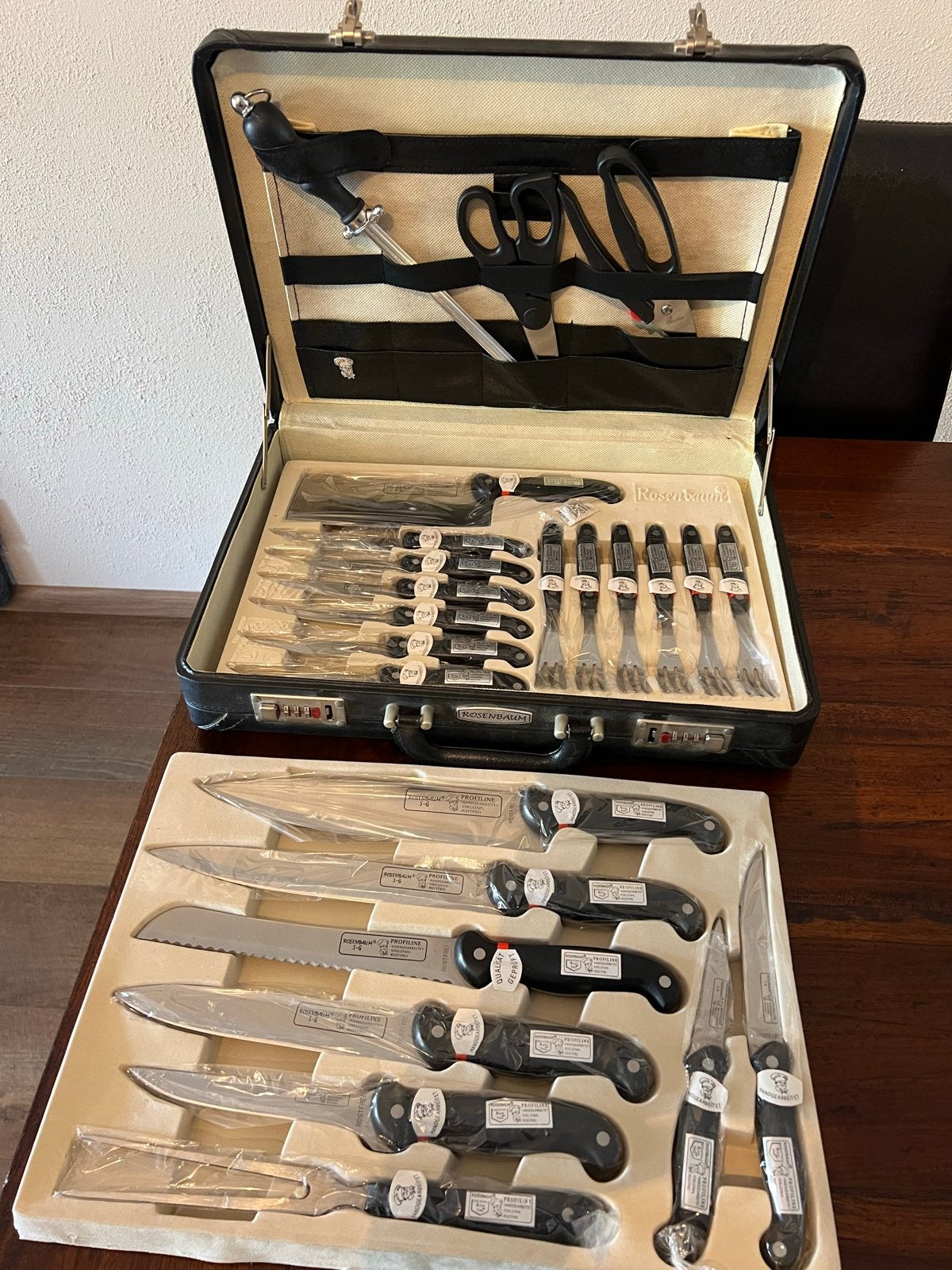 Rosenbaum ProfiLine Bestekset in Koffer - Nieuwstaat, Ophalen, Bestekset, Nieuw, Rvs of Chroom